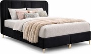 Czarne welurowe łóżko z pojemnikiem 4 rozmiary G1-G33