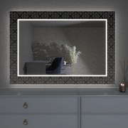 Lustro LED z dekoracją D14