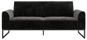 Czarna sofa rozkładana 217 cm Adley – CosmoLiving by Cosmopolitan