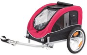 Czerwona przyczepka rowerowa dla psów 68x75 cm Trixie M – Plaček Pet Products