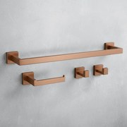 Zestaw akcesoriów łazienkowych Rio Miedź Szczotkowana 4 elementy