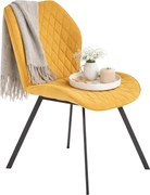 Musztardowe tapicerowane krzesło 45cm F5-L16