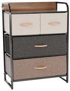 Komoda z szufladami z tkaniny HAZEL TYP 2, brązowy, M