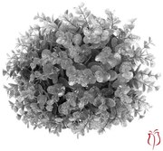 Świąteczna dekoracja wisząca Eukaliptus kula, srebrny, śr. 24 cm