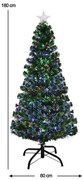 Sztuczna choinka ze światłowodami z kolorowym LED-em w kilku rodzajach-180 cm-owa