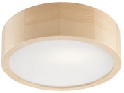 Jasnobrązowa lampa sufitowa ze szklanym kloszem ø 27 cm Eveline – LAMKUR