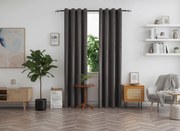 Zasłona zaciemniająca DUNES VELVET 140x250 cm, ciemnoszara Zawieszanie: Metalowe pierścienie