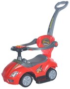 Baby Mix Odpychacz dla dzieci z prowadnicą 3w1 Mega Car, czerwony