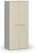 Szafa ubraniowa z wysuwem PRIMO GRAY, 800 x 420 x 1781 mm, szary/brzoza