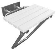 Siedzisko prysznicowe 44x46 cm ze stali nierdzewnej, kolor srebrny