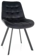Krzesło tapicerowane MONTI VELVET czarne SIGNAL