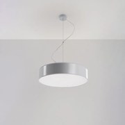 Lampy wiszące minimalistyczny Cercle, PVC - 3 źródło światła 4000K - L.45 x H.111 cm - szary
