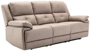 Kanapa 3-osobowa z elektryczną funkcją relax z tkaniny w kolorze taupe DOLENE