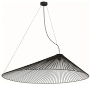 Wisząca duża ażurowa lampa czarna K9-G36