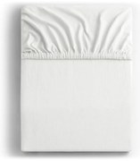 Białe dżersejowe prześcieradło z gumką 220x200 cm Amber – Restilo