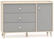 Komoda dziecięca MELLY 05 120 szara ML MEBLE