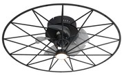 Wentylator sufitowy z lampą czarny 62 cm z LED z możliwością ściemniania z pilotem - YaranDesignerski Oswietlenie wewnetrzne