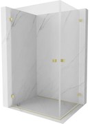 Mexen Lunar-B Duo kabina prysznicowa uchylna 75 x 70 cm, transparent, złota szczotkowana - 832-075L-070P-55-00