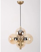 Lampa wisząca w kolorze złota ze szklanym kloszem ø 35 cm Forte – Squid Lighting