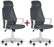 Krzesło biurowe FRESH 1+1 GRATIS, szary