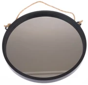 Plastikowe lustro wiszące Embellir czarne,średnica 48 cm