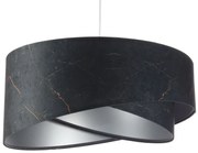 Czarno-srebrna lampa wisząca glamour B7-M56