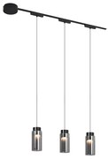 Nowoczesny system oświetlenia szynowego z 3 czarnymi lampami wiszącymi 1-fazowymi - Magnetic Vance