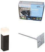 Zewnetrzna Lampa ogrodowa na kołek czarna z opalem 30 cm kołek i kabel - Denmark Nowoczesny Oswietlenie zewnetrzne