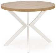 Okrągły rozkładany stół w kolorze dąb złoty + biały Z3-G69