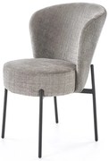 Tapicerowane popielate krzesło nowoczesne H1-G18