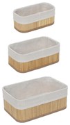Zestaw bambusowych koszyków do przechowywania VINNO