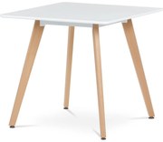 Kwadratowy stół do jadalni 80 x 80 cm, biały