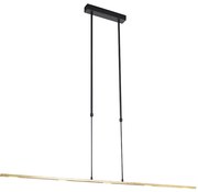 Lampa wisząca czarna ze złotem w komplecie z diodą LED z możliwością ściemniania - Bold Nowoczesny Oswietlenie wewnetrzne