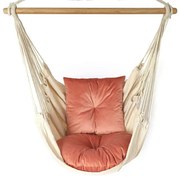 Wiszący hamak z poduszkami brudny róż H6-A03