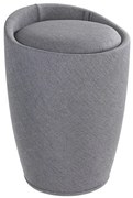 Pufa CANDY GREY - kosz na pranie, 2w1, WENKO