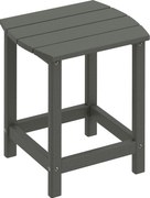 Outsunny Stolik ogrodowy, wodoodporny stolik balkonowy z HDPE, stolik jadalniany na zewnątrz, stolik campingowy do ogrodu, na taras, na balkon, 48 x 37 x 46 cm, szary | Aosom PL