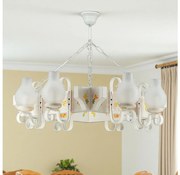 Brilagi - Żyrandol na łańcuchu QUEEN 8xE14/40W/230V buk/kremowy