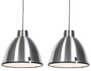 Zestaw 2 lamp wiszących aluminiowych 38 cm ściemnianych - AnterosPrzemysłowy Oswietlenie wewnetrzne