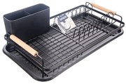 Czarny metalowy ociekacz 43x28,5 cm Radka – Orion