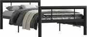 Czarne metalowe łózko w stylu loftowym 90 x 200 cm S1-T12