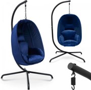 Fotel bujany podwieszany MIADOMODO niebieski, nośność 160 kg