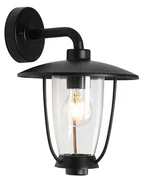 Zewnetrzna Nowoczesna lampa ścienna zewnętrzna czarna z przezroczystym szkłem - Khana Nowoczesny Oswietlenie zewnetrzne