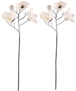 Zestaw kwiatów Magnolia, 2 szt., białe z opadem śniegu
