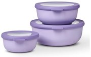 Pojemniki na żywność 3 szt. Vivid lilac – Mepal