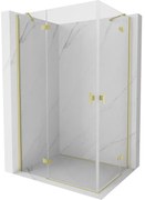 Mexen Mist-H Duo kabina prysznicowa uchylna lewa 105 x 70 cm, transparent, złota szczotkowana - 8A5-105L-070P-55-00