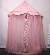 Różowy baldachim dla dziewczynki z oświetleniem LED S5-K83