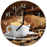 Zegar ścienny okrągły Ziarna kawy