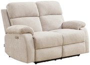 Kanapa  2-osobowa elektryczna, relaksacyjna, masująca, z beżowego szenilu KOCENI