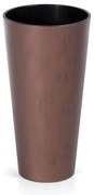 Donica ogrodowa 57 cm Tubus Slim Beton Effect stal kortenowa PROSPERPLAST