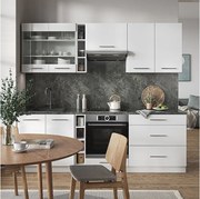 Aneks kuchenny biały wysoki połysk/biały 235x46x81.6 fame-line